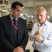 Michael visiting Trajan Scientific & Medical in Ringwood